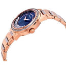 Bulova 98L247 Ladies Turnstyle Rose Gold/Mother of Pearl Blue Crystal Watch