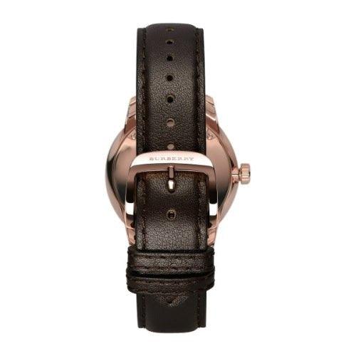 Burberry BU10012 Men’s The Classic Rose Gold Leather 40mm Swiss Watch - Watches