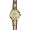 Burberry The Classic Watch Ladies Gold Haymarket Leather BU10114 Burberry