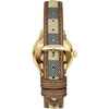 Burberry The Classic Watch Ladies Gold Haymarket Leather BU10114 Burberry