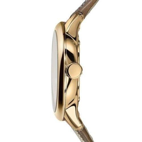 Burberry BU10114 Ladies The Classic Gold / Brown Leather 32mm Swiss Watch - Watches