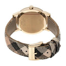 Burberry BU9026 Ladies The City Gold Haymarket Leather 38mm Swiss Watch - Watches