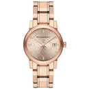Burberry BU9126 Ladies The City Rose Gold Crystal 34mm Swiss Watch - Watches