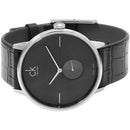 Calvin Klein Accent Men's Black Leather Watch K2Y211C3 - WatchStatus Ltd