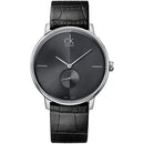 Calvin Klein Accent Men's Black Leather Watch K2Y211C3 - WatchStatus Ltd