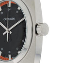 Calvin Klein Achieve Men's Black Leather 43mm Watch K8W311C1 - WatchStatus Ltd
