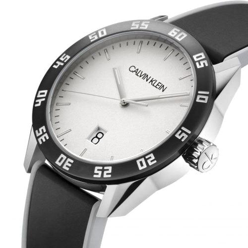 Calvin Klein Complete Men's Black Rubber 42mm Watch K9R31CD6 - WatchStatus Ltd