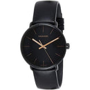 Calvin Klein High Noon Men's Black Leather 40mm Watch - WatchStatus Ltd