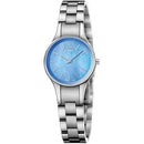 Calvin Klein K432314N Ladies Simplicity Silver Stainless Blue Mother-of-Pearl Dial Swiss Watch - WatchStatus Ltd