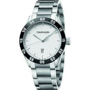 Calvin Klein K9R31C46 Men's Compete Silver/White Stainless Steel Swiss Watch - WatchStatus Ltd