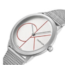 Calvin Klein Minimal Ladies White Dial Silver Mesh 35mm Watch K3M52152 - WatchStatus Ltd