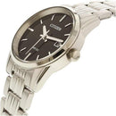 Citizen EU6000-57E Ladies Elegance Silver/Black Petite Stainless Watch - WatchStatus Ltd