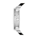 Diesel DZ7307 Mens Mini Daddy Black Leather Silver Case Dual-Time Watch - WatchStatus Ltd