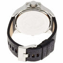 Diesel DZ7376 Mens Uber Chief Black Leather Silver Case Multi-Time Watch - WatchStatus Ltd
