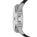 Diesel DZ7376 Mens Uber Chief Black Leather Silver Case Multi-Time Watch - WatchStatus Ltd