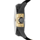 Diesel DZ7377 Mens Uber Chief Black Leather Gold Details Multi-Time Watch - WatchStatus Ltd