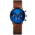 Eminence Mens Blue Dial Chronograph Brown Leather Watch - WatchStatus Ltd