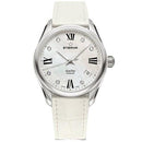 Eterna KonTiki Ladies White Leather Automatic Watch 1260.41.66.1379 - WatchStatus Ltd