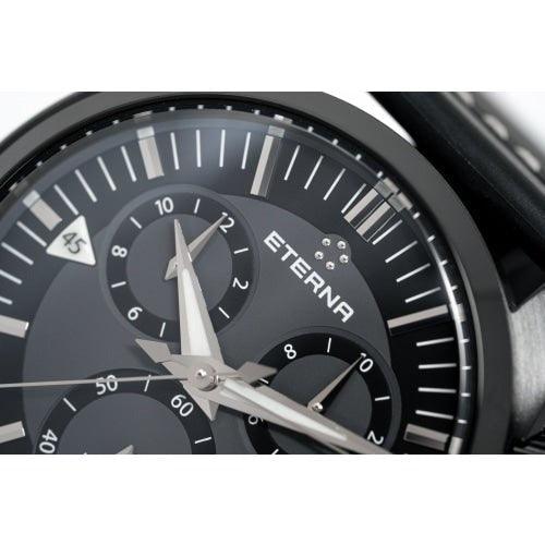 Eterna KonTiki Men's Black Chronograph Watch 1250.43.41.1308 - WatchStatus Ltd