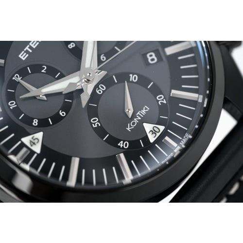 Eterna KonTiki Men's Black Chronograph Watch 1250.43.41.1308 - WatchStatus Ltd