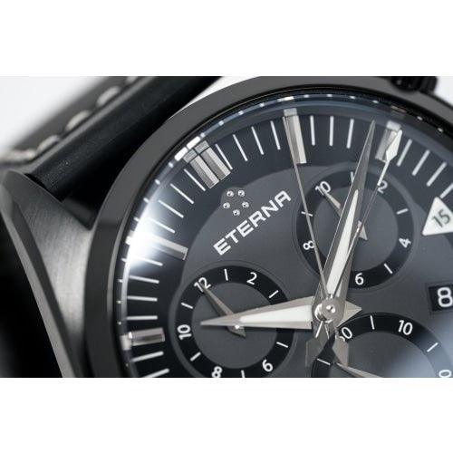 Eterna KonTiki Men's Black Chronograph Watch 1250.43.41.1308 - WatchStatus Ltd