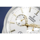 Festina Chrono Mens Silver Stainless Watch F16826-D - WatchStatus Ltd