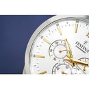 Festina Watch Silver Gold Timeless Chrono Stainless Steel F20343-1 - WatchStatus Ltd