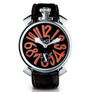 GaGa Milano Manuale Automatic Black Leather 48mm Watch 5010.11 - WatchStatus Ltd