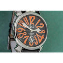 GaGa Milano Manuale Automatic Black Leather 48mm Watch 5010.11 - WatchStatus Ltd