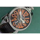 GaGa Milano Manuale Automatic Black Leather 48mm Watch 5010.11 - WatchStatus Ltd