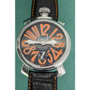 GaGa Milano Manuale Automatic Black Leather 48mm Watch 5010.11 - WatchStatus Ltd