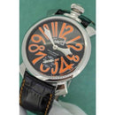 GaGa Milano Manuale Automatic Black Leather 48mm Watch 5010.11 - WatchStatus Ltd