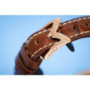 GaGa Milano Manuale Automatic Silver Dial Brown Leather 48mm Watch - WatchStatus Ltd