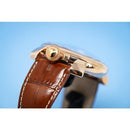 GaGa Milano Manuale Automatic Silver Dial Brown Leather 48mm Watch - WatchStatus Ltd