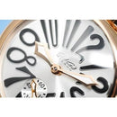 GaGa Milano Manuale Automatic Silver Dial Brown Leather 48mm Watch - WatchStatus Ltd