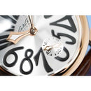 GaGa Milano Manuale Automatic Silver Dial Brown Leather 48mm Watch - WatchStatus Ltd