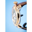 GaGa Milano Manuale Automatic Silver Dial Brown Leather 48mm Watch - WatchStatus Ltd