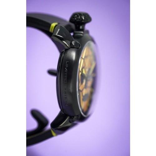 GaGa Milano Manuale Bionic Yellow Skull Black 48mm Watch 5062.01S - WatchStatus Ltd