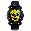 GaGa Milano Manuale Bionic Yellow Skull Black 48mm Watch 5062.01S - WatchStatus Ltd