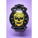 GaGa Milano Manuale Bionic Yellow Skull Black 48mm Watch 5062.01S - WatchStatus Ltd