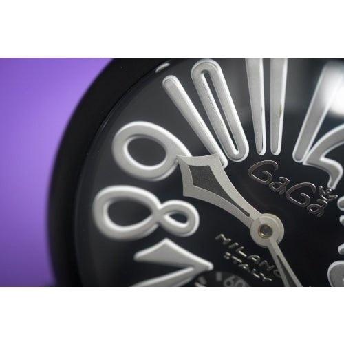 GaGa Milano Manuale Black Leather 48mm Mechanical Watch 5012.06 - WatchStatus Ltd