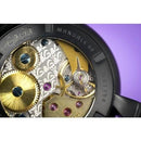 GaGa Milano Manuale Black Leather 48mm Mechanical Watch 5012.06 - WatchStatus Ltd