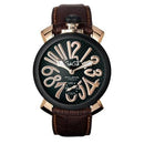 GaGa Milano Manuale Carbon Brown Leather 48mm Watch - WatchStatus Ltd