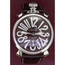 GaGa Milano Manuale Mechanical Brown Leather 48mm Watch 5010.13 - WatchStatus Ltd