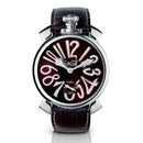 GaGa Milano Manuale Mechanical Brown Leather 48mm Watch 5010.13 - WatchStatus Ltd