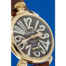 GaGa Milano Manuale Mechanical Brown Rose Gold 48mm Watch - WatchStatus Ltd