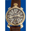 GaGa Milano Manuale Mechanical Brown Rose Gold 48mm Watch - WatchStatus Ltd