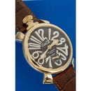 GaGa Milano Manuale Mechanical Brown Rose Gold 48mm Watch - WatchStatus Ltd