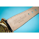 GaGa Milano Manuale Mechanical Gold Black Leather 48mm Watch - WatchStatus Ltd