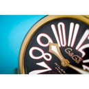 GaGa Milano Manuale Mechanical Gold Black Leather 48mm Watch - WatchStatus Ltd